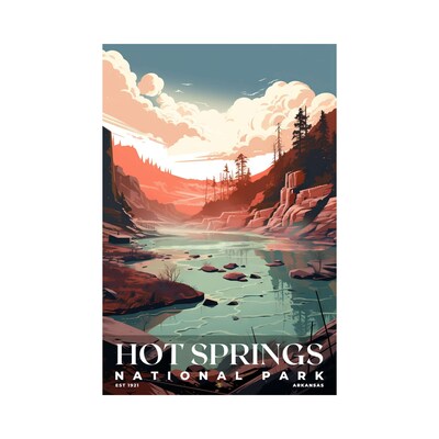 Hot Springs National Park Poster, Travel Art, Office Poster, Home Decor | S7 - image1